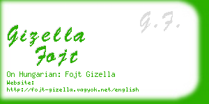 gizella fojt business card